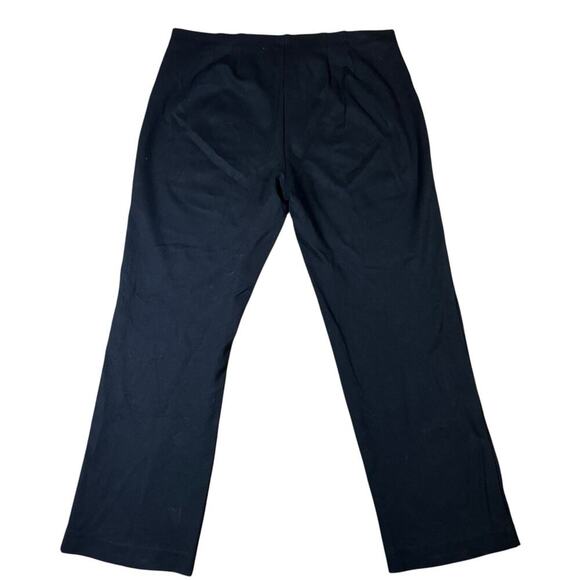 Coldwater Creek Black Pull On Jersey Knit Dress Pants Straight Leg Size Large - Picture 7 of 7